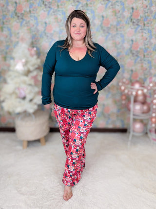 Sarah Vneck Ribbed Top w/Built In Bra-2- Long Sleeve Tops-WHITE BIRCH-Styled by Stacked - A Plus Size Women's Boutique in Lakeville, MN