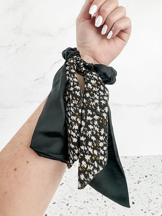 12- Accessories & Gifts Satin Look Ribbon Scrunchie plus size clothing