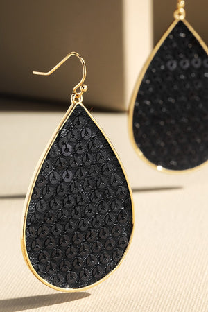 Sequin Teardrop Earrings