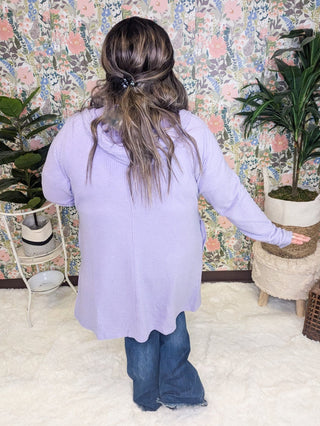 Sienna Brushed Waffle Hooded Cardigan w/Pockets-2- Long Sleeve Tops-Michelle Mae-Styled by Stacked - A Plus Size Women's Boutique in Lakeville, MN