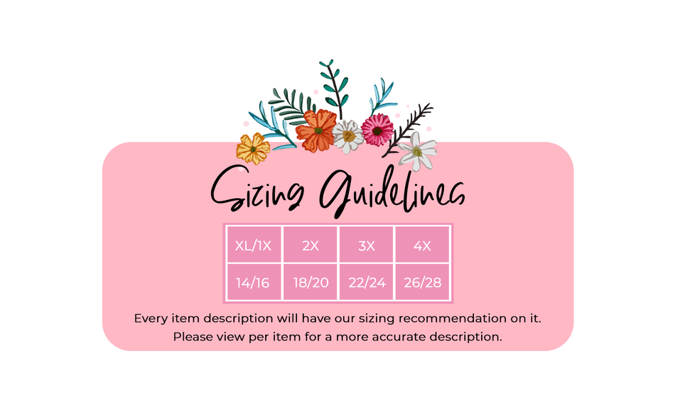Sizing Guidelines | Styled by Stacked Boutique | Granite Falls, MN ...