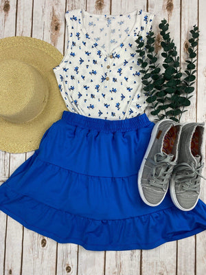 DOORBUSTER - Shelby Tiered Skort w/Stretch