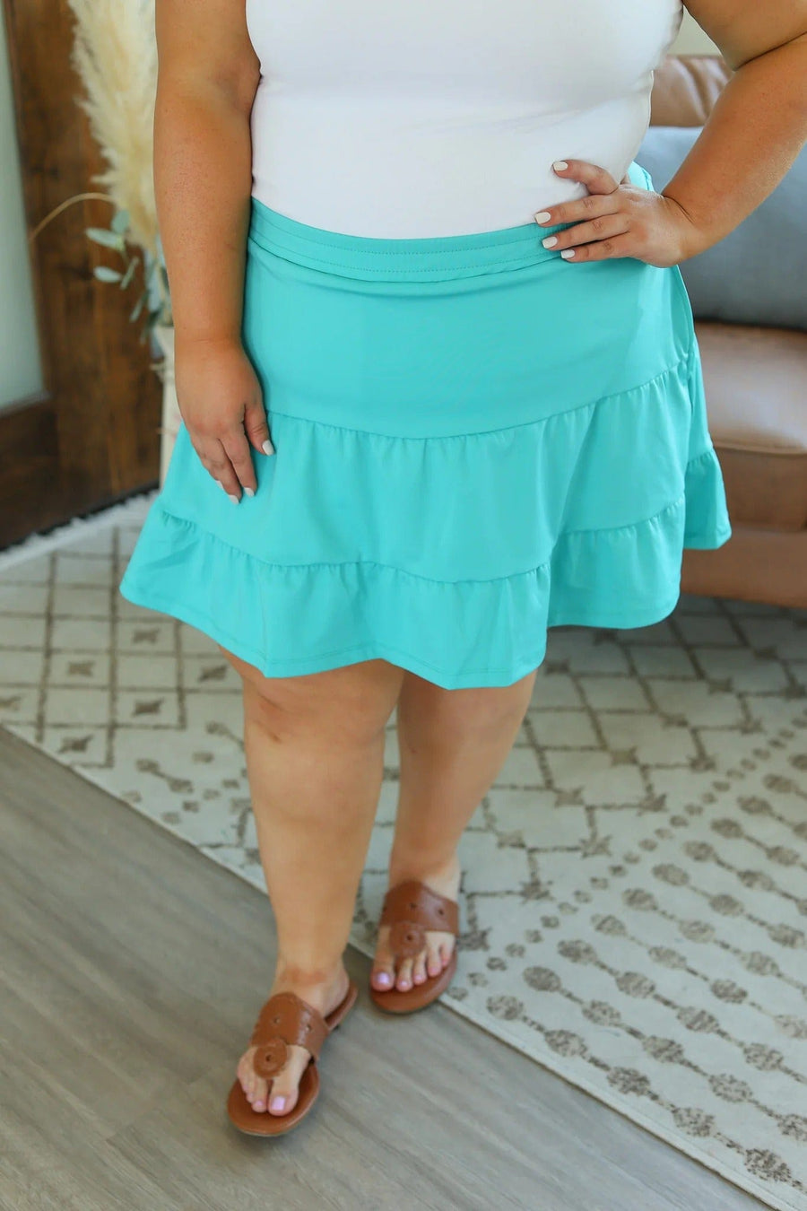 DOORBUSTER - Shelby Tiered Skort w/Stretch