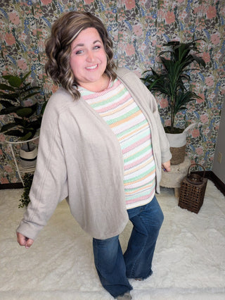 Sofia Textured Long Sleeve Top in Candy Apple Stripes-2- Long Sleeve Tops-HAPTICS-Styled by Stacked - A Plus Size Women's Boutique in Lakeville, MN