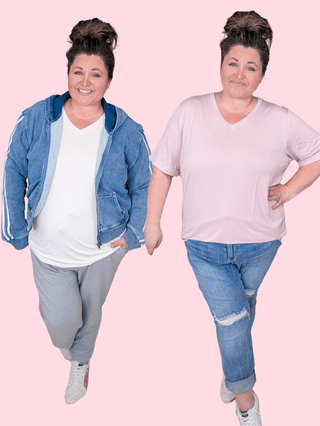 1- ShortSlv/Slvless Tops Sophie Perfect Vneck Tee in Solids plus size clothing