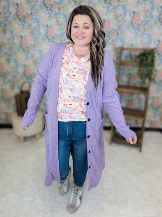 Sophie Vneck Tee in Coral Sunset Floral-1- ShortSlv/Slvless Tops-MICHELLE MAE-Styled by Stacked - A Plus Size Women's Boutique in Lakeville, MN