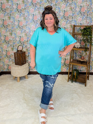 Ashley Ultimate Dolman Tee in Short Sleeve Solids (17 colors)