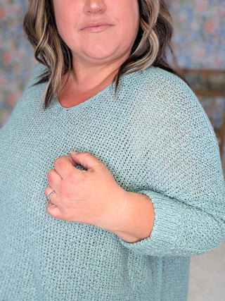Sable Ribbon Yarn Slouchy Sweater in Solids (4 Colors)