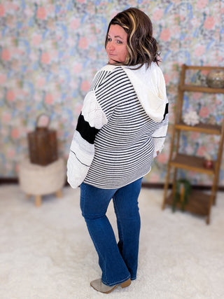 Perry Boho Mix Hooded Sweater in Neutrals