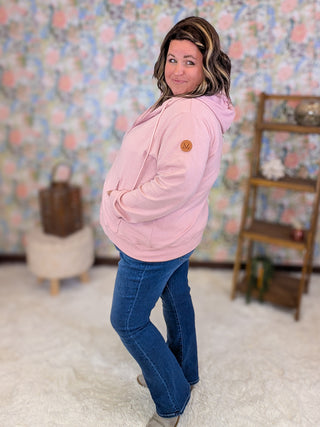 PHC Triple Stretch Full Zip Hoodie in Blush Rose