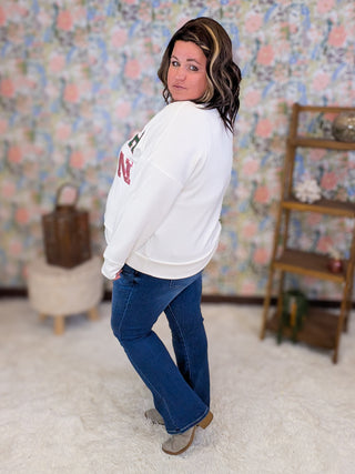 Melanie Sequin Touchdown Scuba Pullover