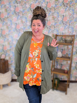 Cori Classic Cardigan w/Oversized Buttons (6 Colors)