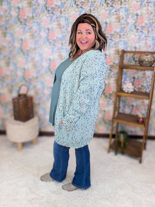 Carly Confetti Open Cardigan w/Pockets (3 Colors)