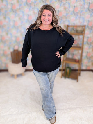 Clarke Luxe Slouchy Ribbed Dolman Sweater (2 Colors)