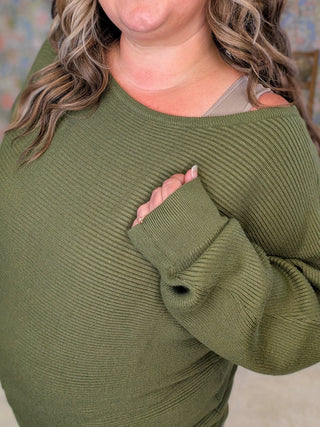 Clarke Luxe Slouchy Ribbed Dolman Sweater (2 Colors)
