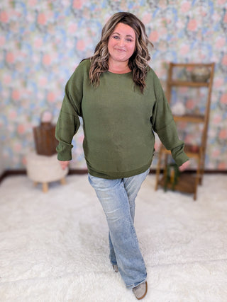 Clarke Luxe Slouchy Ribbed Dolman Sweater (2 Colors)