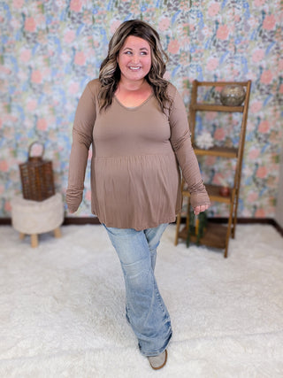 Morgana Luxe Long Sleeve Babydoll Top