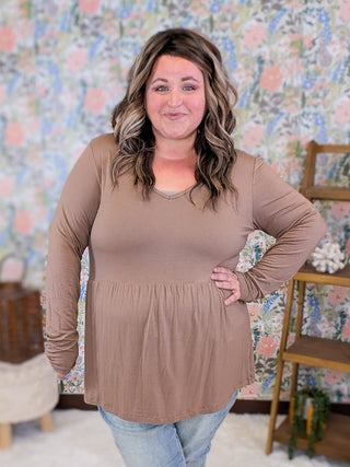 Morgana Luxe Long Sleeve Babydoll Top