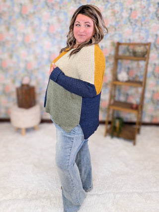 Filly Ribbon Yarn 4-Square Lightweight Sweater (2 colors)