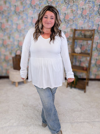 Morgana Luxe Long Sleeve Babydoll Top