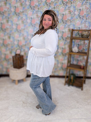 Morgana Luxe Long Sleeve Babydoll Top