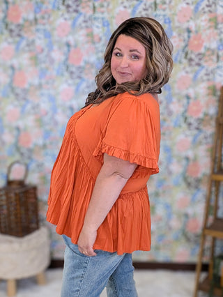Candy Short Sleeve Modified Babydoll Top (2 Colors)