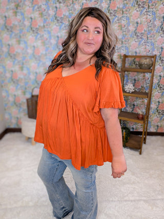 Candy Short Sleeve Modified Babydoll Top (2 Colors)