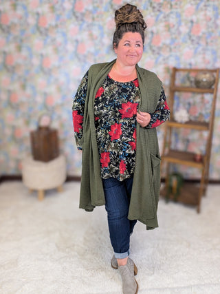 Juniper Midi Vest Cardigan w/Pockets (3 Colors)