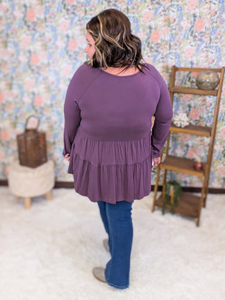 Oaklynn Long Sleeve Babydoll w/Strappy Detail