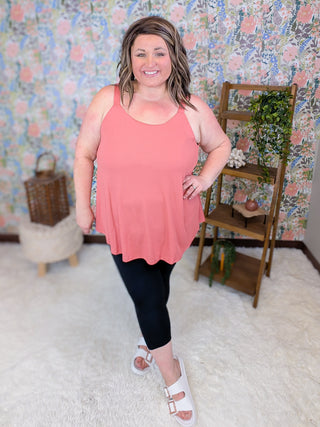 Polly Perfect Swing Tank in Ribbed Solids