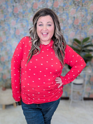 Blair Mockneck w/Thumbholes in Valentine Hearts-2- Long Sleeve Tops-MICHELLE MAE-Styled by Stacked - A Plus Size Women's Boutique in Lakeville, MN