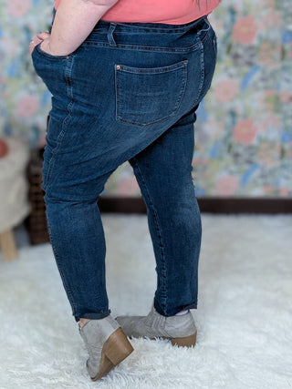 Judy Blue Tummy Control Tulip Hem Skinny Jeans-9- Bottoms Denim-Judy Blue-Styled by Stacked - A Plus Size Women's Boutique in Lakeville, MN