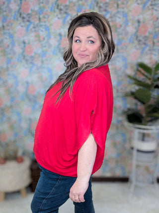 Darcy Luxe Dolman Top Solids (8 colors)-1- ShortSlv/Slvless Tops-MICHELLE MAE-Styled by Stacked - A Plus Size Women's Boutique in Lakeville, MN