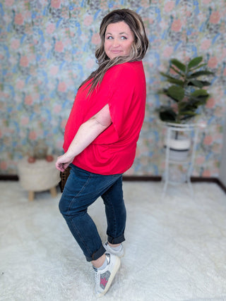 Darcy Luxe Dolman Top Solids (8 colors)-1- ShortSlv/Slvless Tops-MICHELLE MAE-Styled by Stacked - A Plus Size Women's Boutique in Lakeville, MN