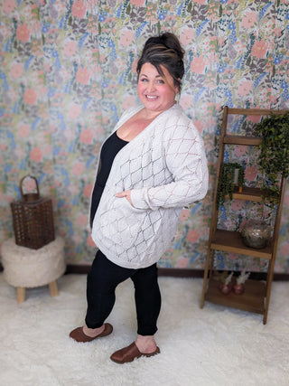 Whitney Textured Knit Spring Weight Cardigan-4- Overlayer Tops-MICHELLE MAE-Styled by Stacked - A Plus Size Women's Boutique in Lakeville, MN
