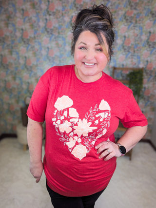 VALENTINES TEES - Heathered Red Designs-6- Graphic Tops-MICHELLE MAE-Styled by Stacked - A Plus Size Women's Boutique in Lakeville, MN