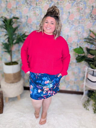 Hilton Floral Pull On Skort (2 Colors)-10- Bottoms Non-Denim-MICHELLE MAE-Styled by Stacked - A Plus Size Women's Boutique in Lakeville, MN
