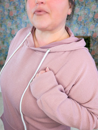 PHC- Luxe Ribbed Pullover Hoodie w/Side Slits-3- Hooded Tops-MICHELLE MAE-Styled by Stacked - A Plus Size Women's Boutique in Lakeville, MN