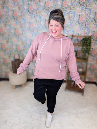 PHC- Luxe Ribbed Pullover Hoodie w/Side Slits-3- Hooded Tops-MICHELLE MAE-Styled by Stacked - A Plus Size Women's Boutique in Lakeville, MN