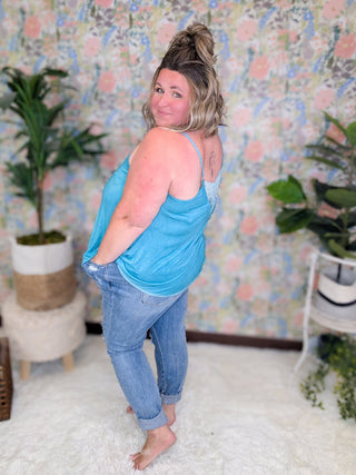 Tessa V-Shaped Lace Accent Cami Tank (2 colors)-1- ShortSlv/Slvless Tops-pol-Styled by Stacked - A Plus Size Women's Boutique in Lakeville, MN