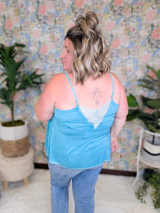 Tessa V-Shaped Lace Accent Cami Tank (2 colors)-1- ShortSlv/Slvless Tops-pol-Styled by Stacked - A Plus Size Women's Boutique in Lakeville, MN