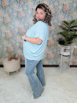 Judy Blue Vintage Wash Pin Tack Flares-9- Bottoms Denim-Judy Blue-Styled by Stacked - A Plus Size Women's Boutique in Lakeville, MN