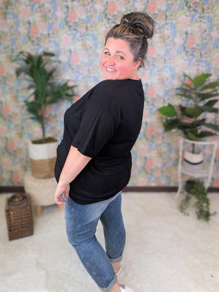 Pot Stirrer V-Neck Graphic Tee-6- Graphic Tops-i love my freedon-Styled by Stacked - A Plus Size Women's Boutique in Lakeville, MN