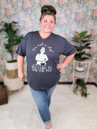 Pot Stirrer V-Neck Graphic Tee-6- Graphic Tops-i love my freedon-Styled by Stacked - A Plus Size Women's Boutique in Lakeville, MN
