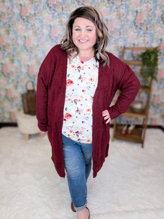 Sophie Vneck Perfect Tee in Rose Bloom-2- Long Sleeve Tops-MICHELLE MAE-Styled by Stacked - A Plus Size Women's Boutique in Lakeville, MN