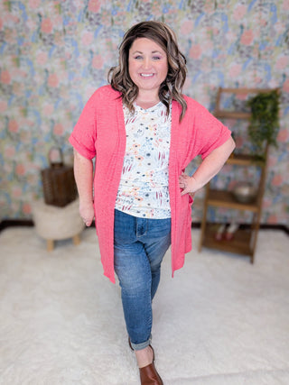 Sophie Vneck Perfect Tee in Spring Florals (3 Colors)-1- ShortSlv/Slvless Tops-MICHELLE MAE-Styled by Stacked - A Plus Size Women's Boutique in Lakeville, MN