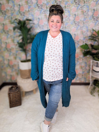 Johnna Ditsy Floral Flutter Sleeve Top in Ivory-1- ShortSlv/Slvless Tops-HEIMISH-Styled by Stacked - A Plus Size Women's Boutique in Lakeville, MN