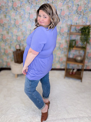 Marissa Short Sleeve Mini Ruffle Tee in Solids (11 colors)-7- Year Round Basic Tops-Michelle Mae-Styled by Stacked - A Plus Size Women's Boutique in Lakeville, MN