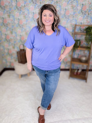 Ashley Ultimate Dolman Tee in Short Sleeve Solids (15 colors)-1- ShortSlv/Slvless Tops-Michelle Mae-Styled by Stacked - A Plus Size Women's Boutique in Lakeville, MN