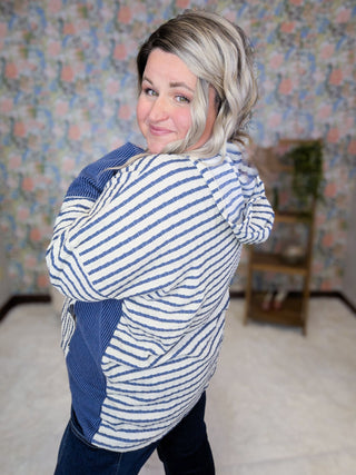 Natalie Ribbed Hooded Top in Textured Stripes (4 Colors)-2- Long Sleeve Tops-HEIMISH-Styled by Stacked - A Plus Size Women's Boutique in Lakeville, MN